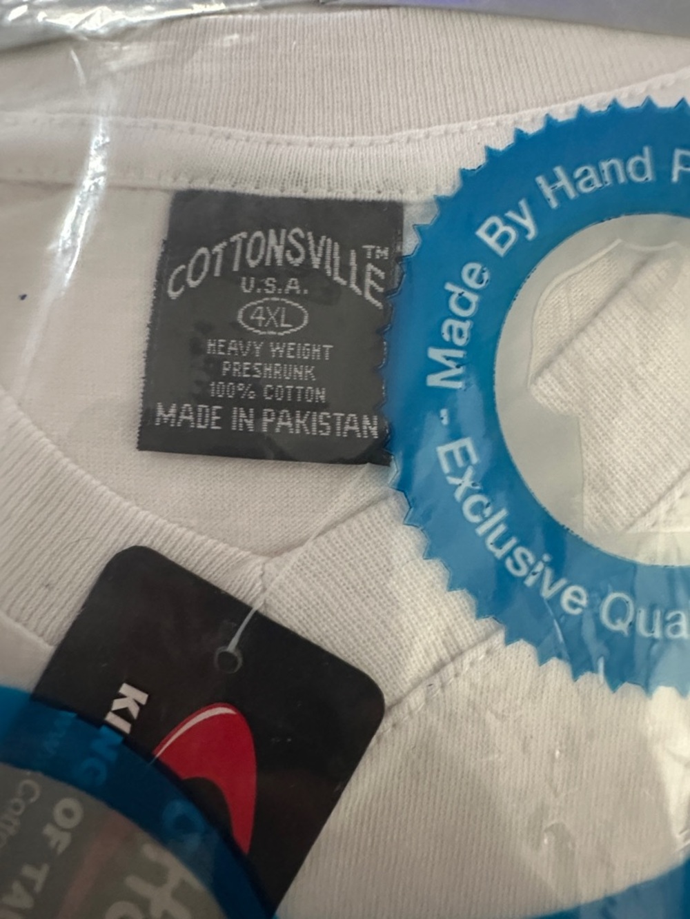 💙 Men’s White Short Sleeve T-Shirt - Heavyweight Cotton - Picture 2 of 3